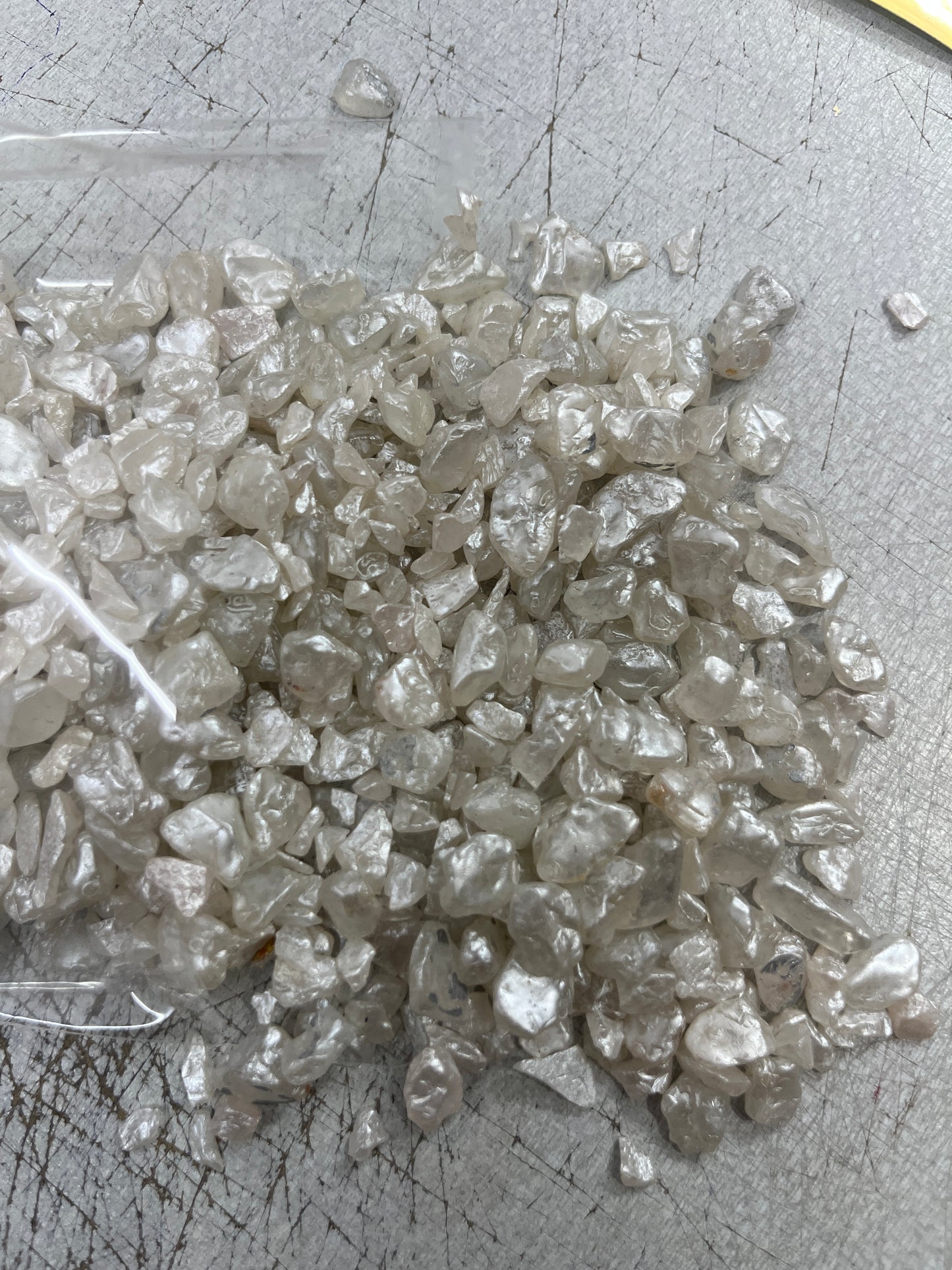 White dyed stone