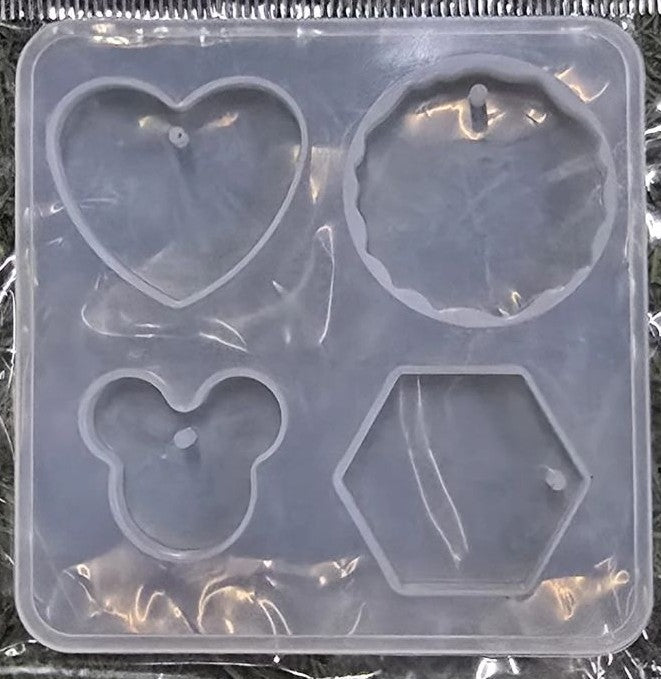 Keychain 4 Cavity Micky Mix Silicon Mould