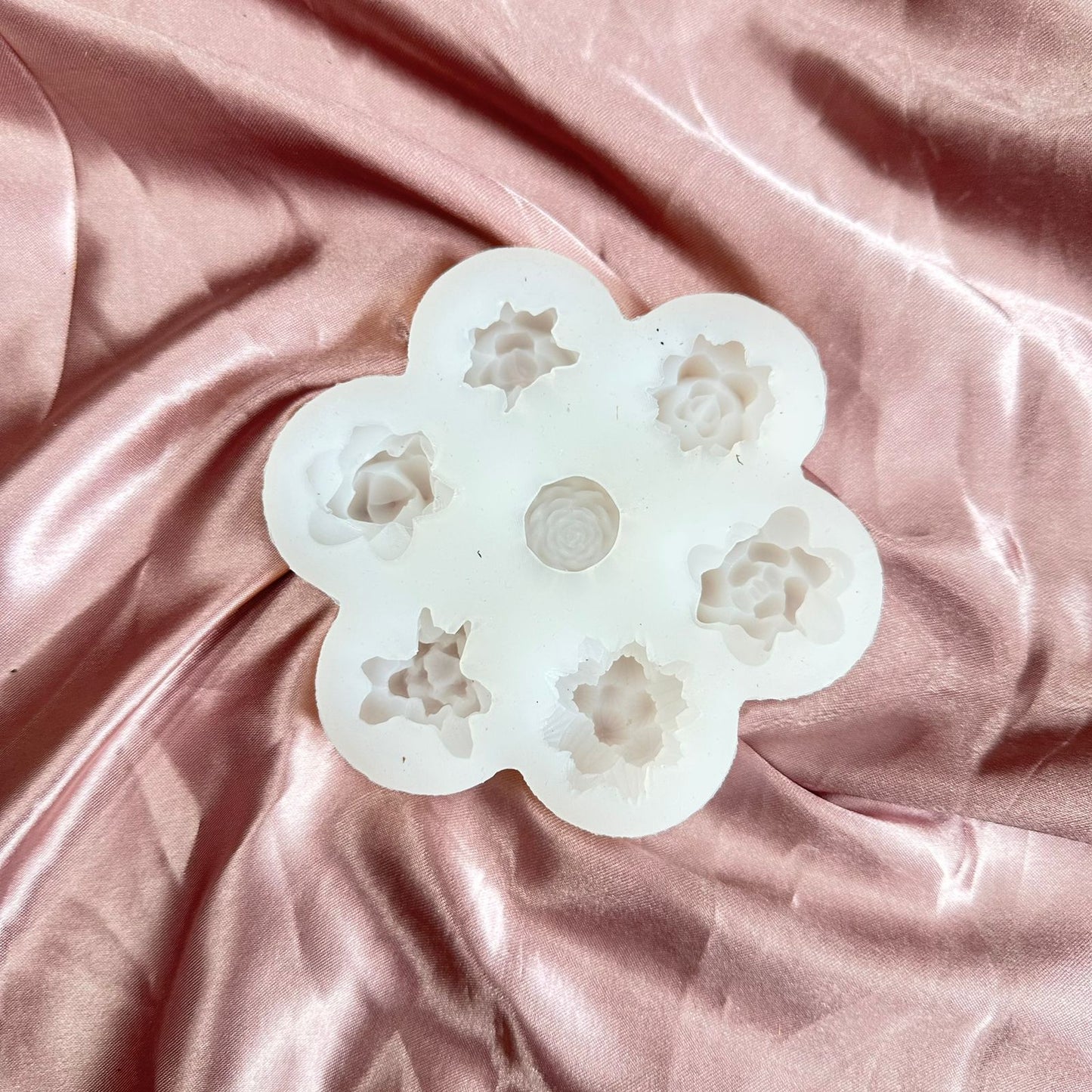 7 cavity succulent cactus candle mould