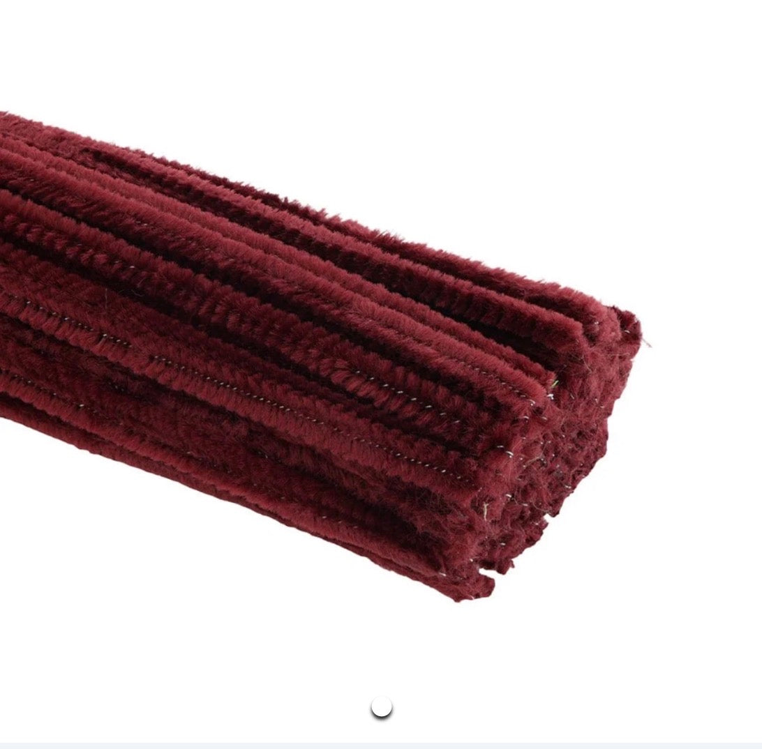 Maroon pipe cleaner