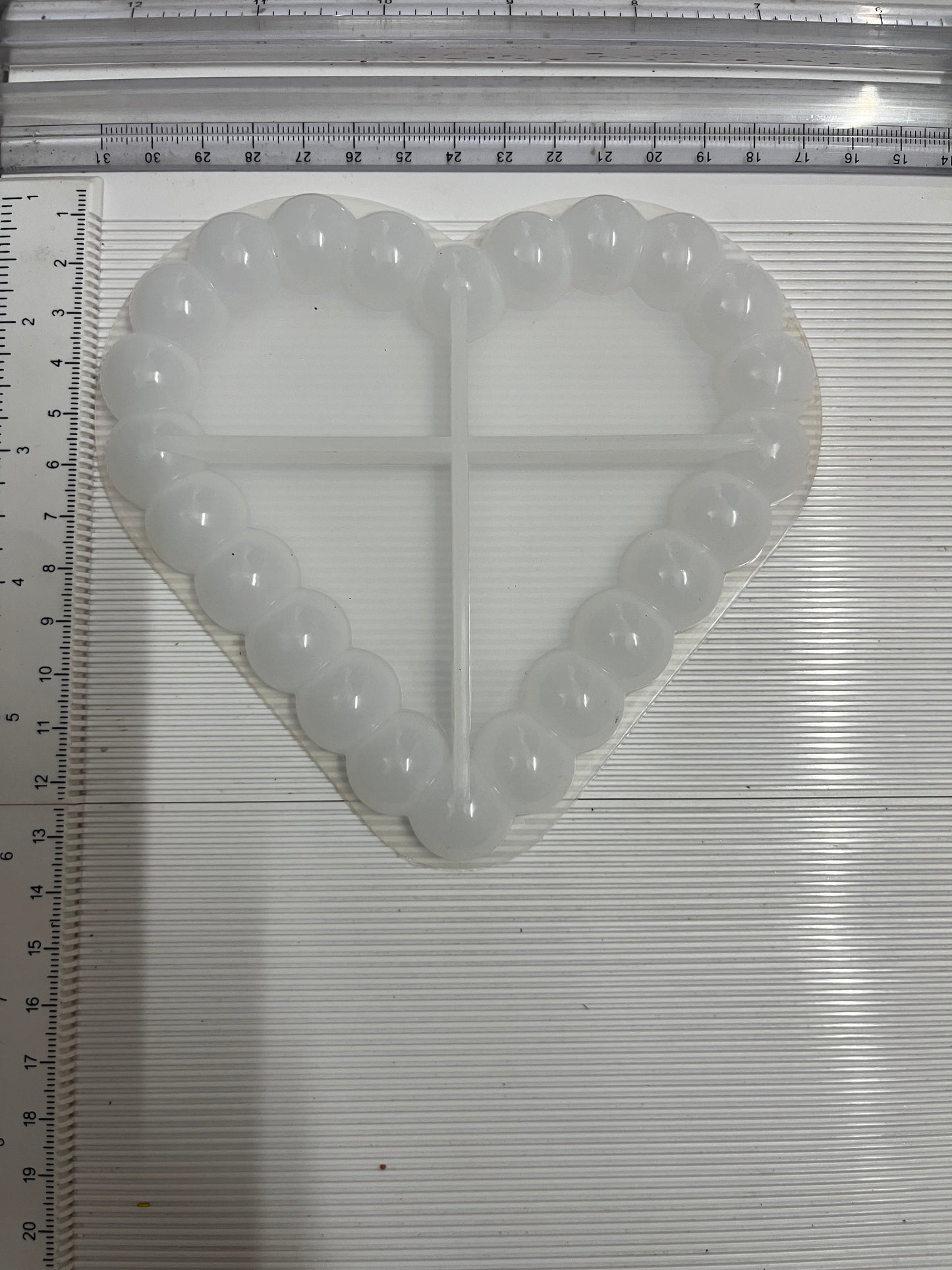 Heart Tray mould with Bubble Border