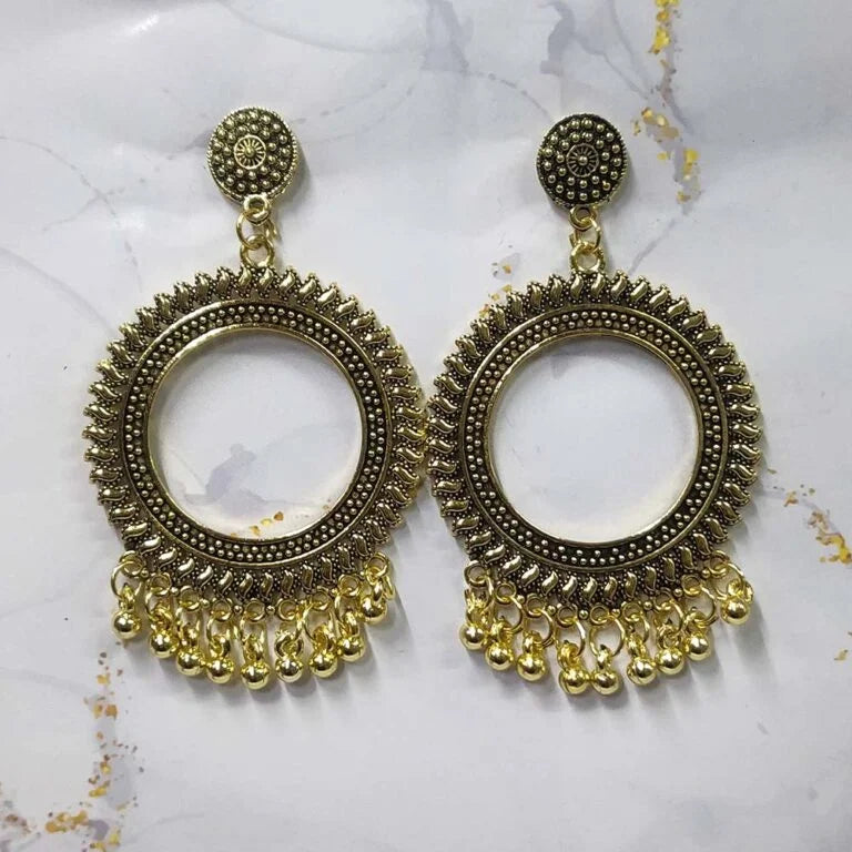 Jumka Earring Bezels Golden
