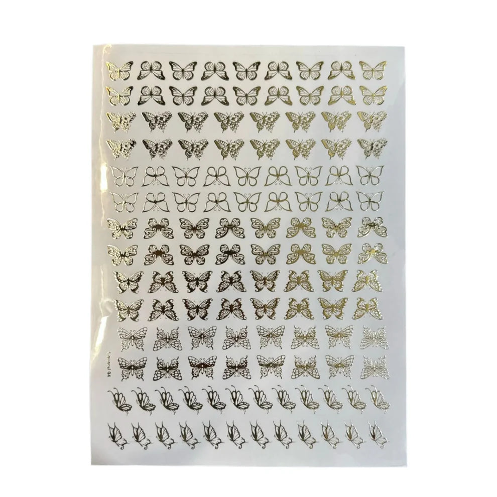 Gold embossed sheet butterfly