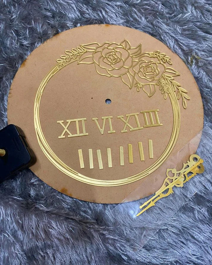 Designer Rose Ring Clock set