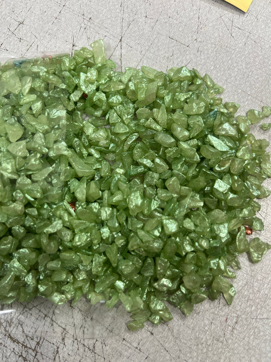 Parrot green dyed stone