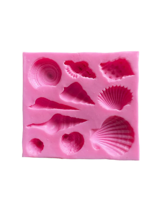 10 in 1 pink shell mould
