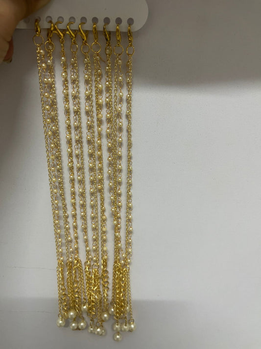 Pearl Bracelet chain gold