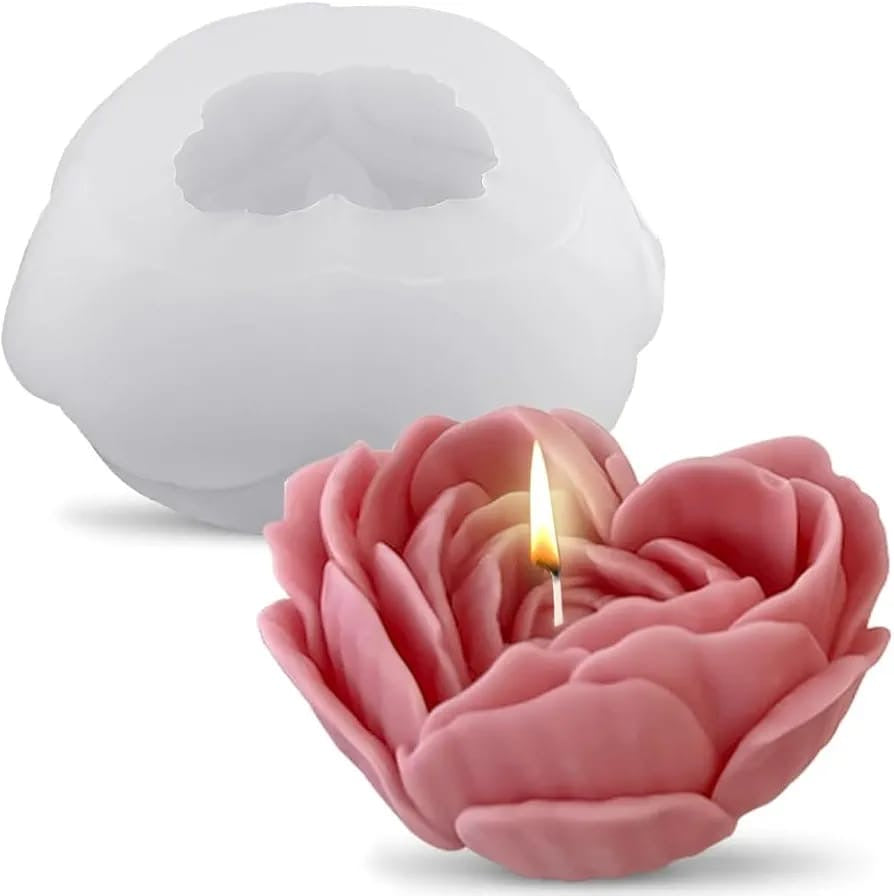 3D flower heart candle handmade mould