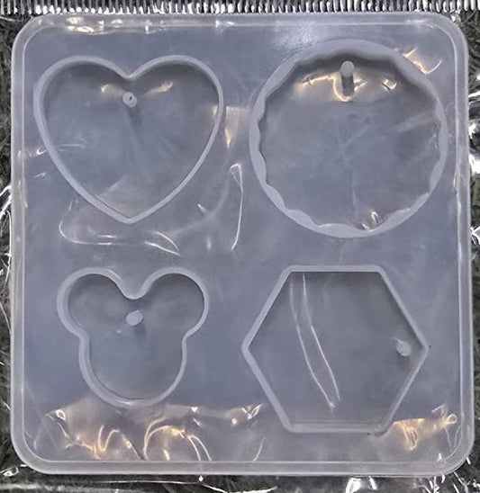 Keychain 4 Cavity Micky Mix Silicon Mould
