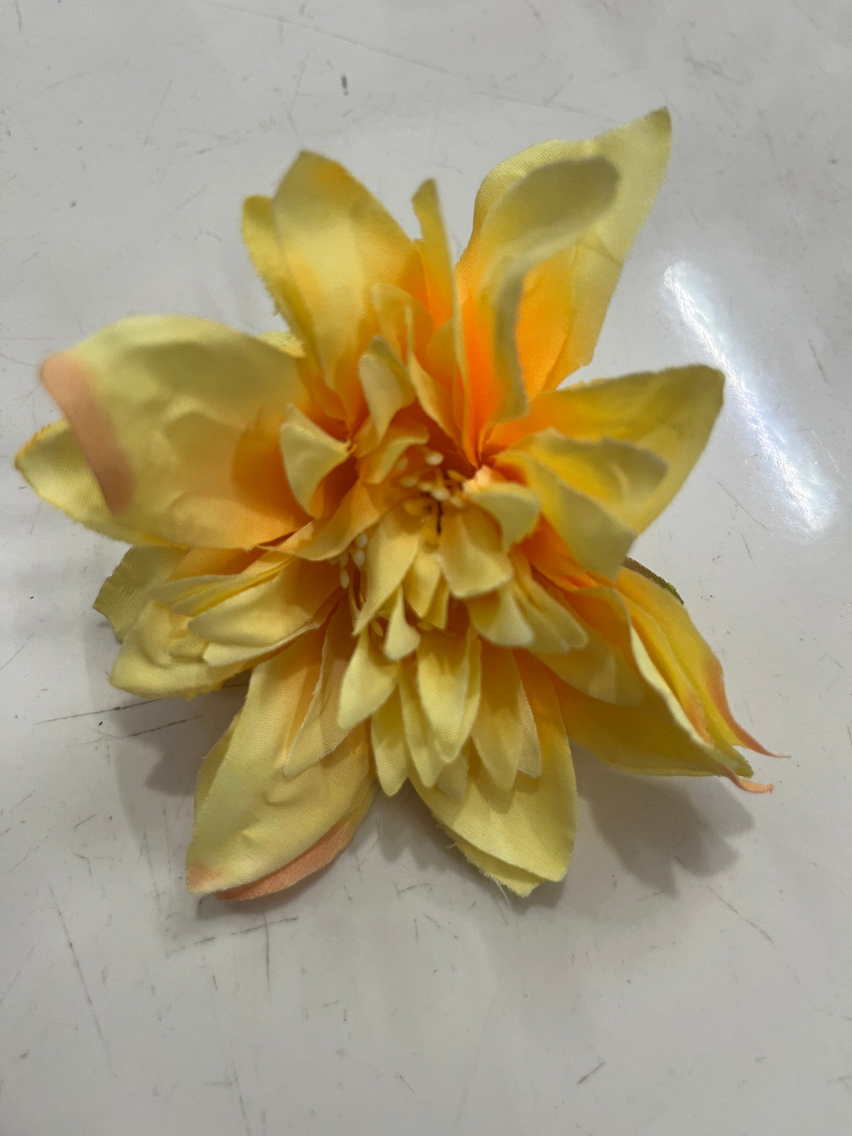 Artificial decorative flower (yellow)
