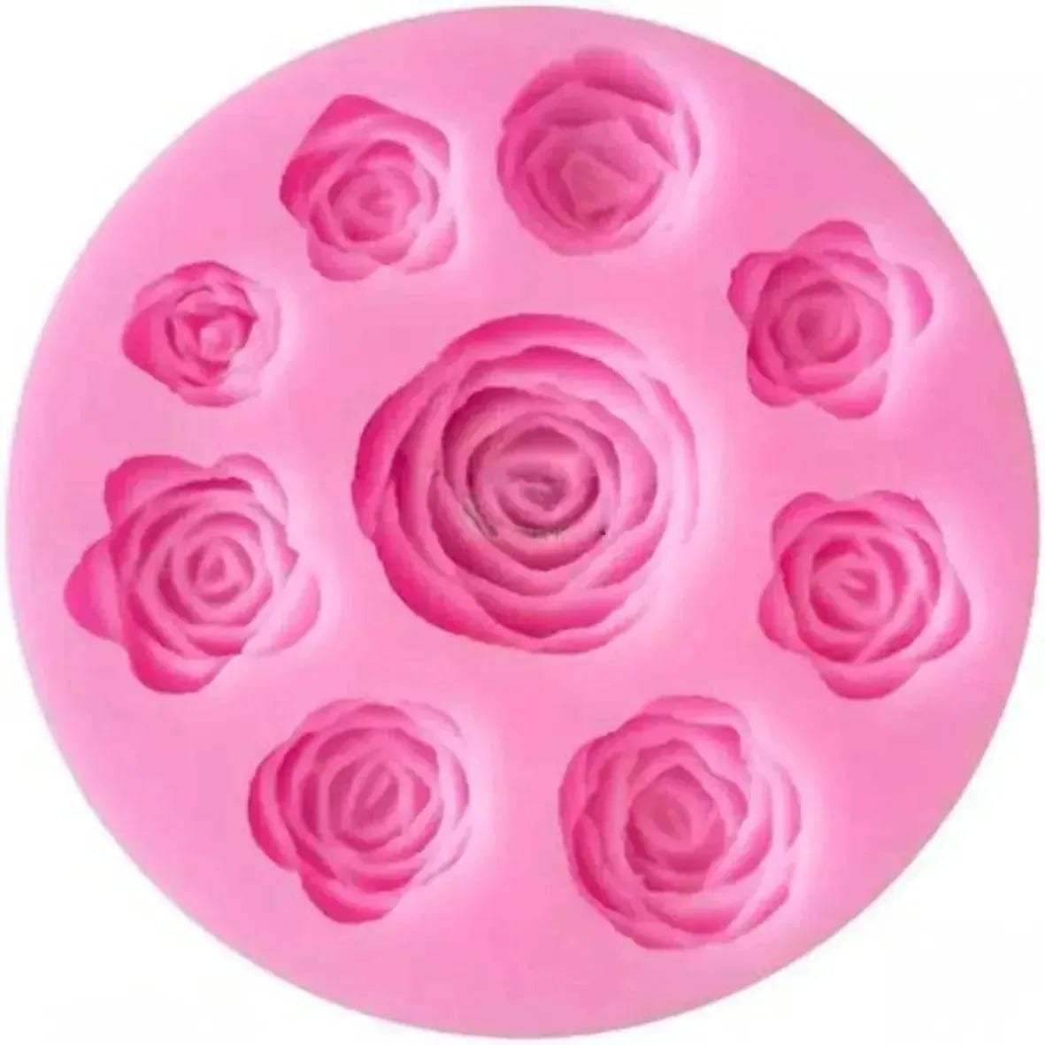 Rose shape 9 cavity silicon mould