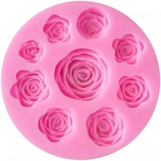 Rose shape 9 cavity silicon mould