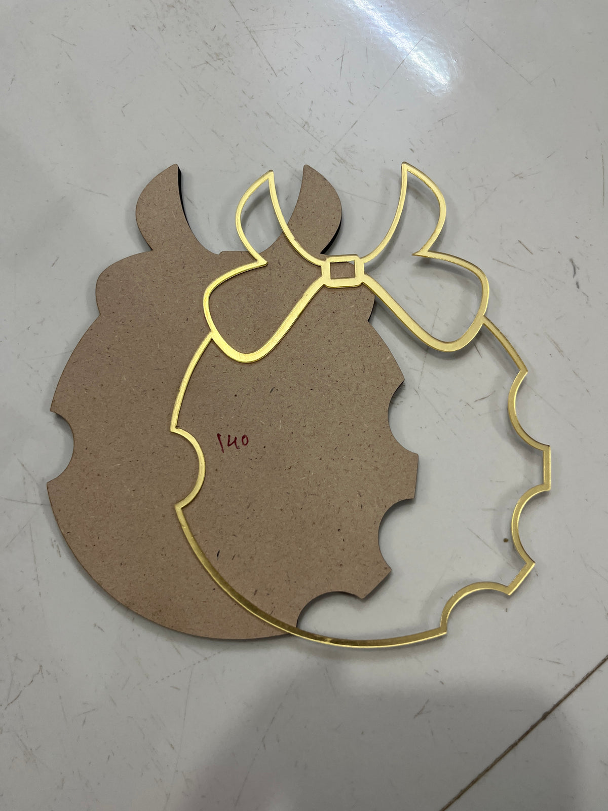 Nail plate mdf with acrelic