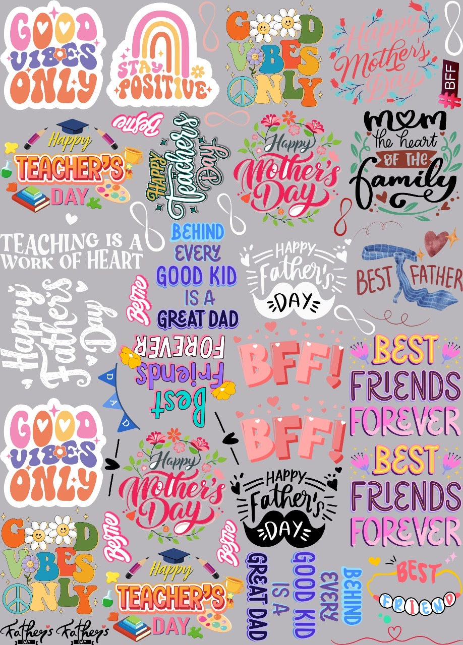 Bff sheet (pill of sticker)a4 size