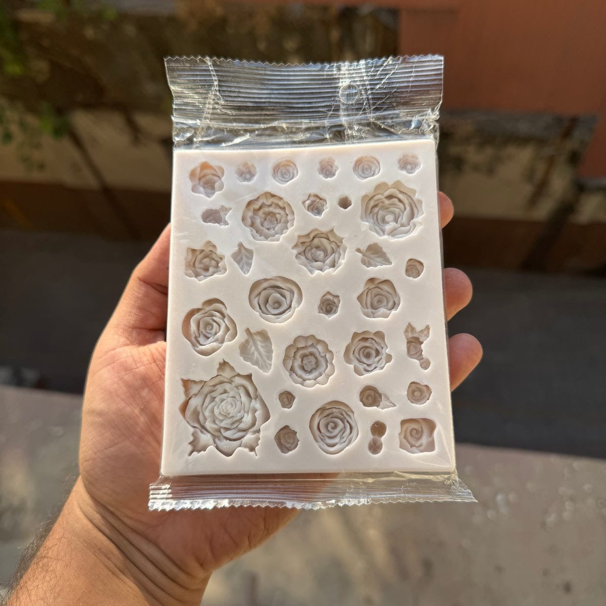 32  cavity rose candle mould