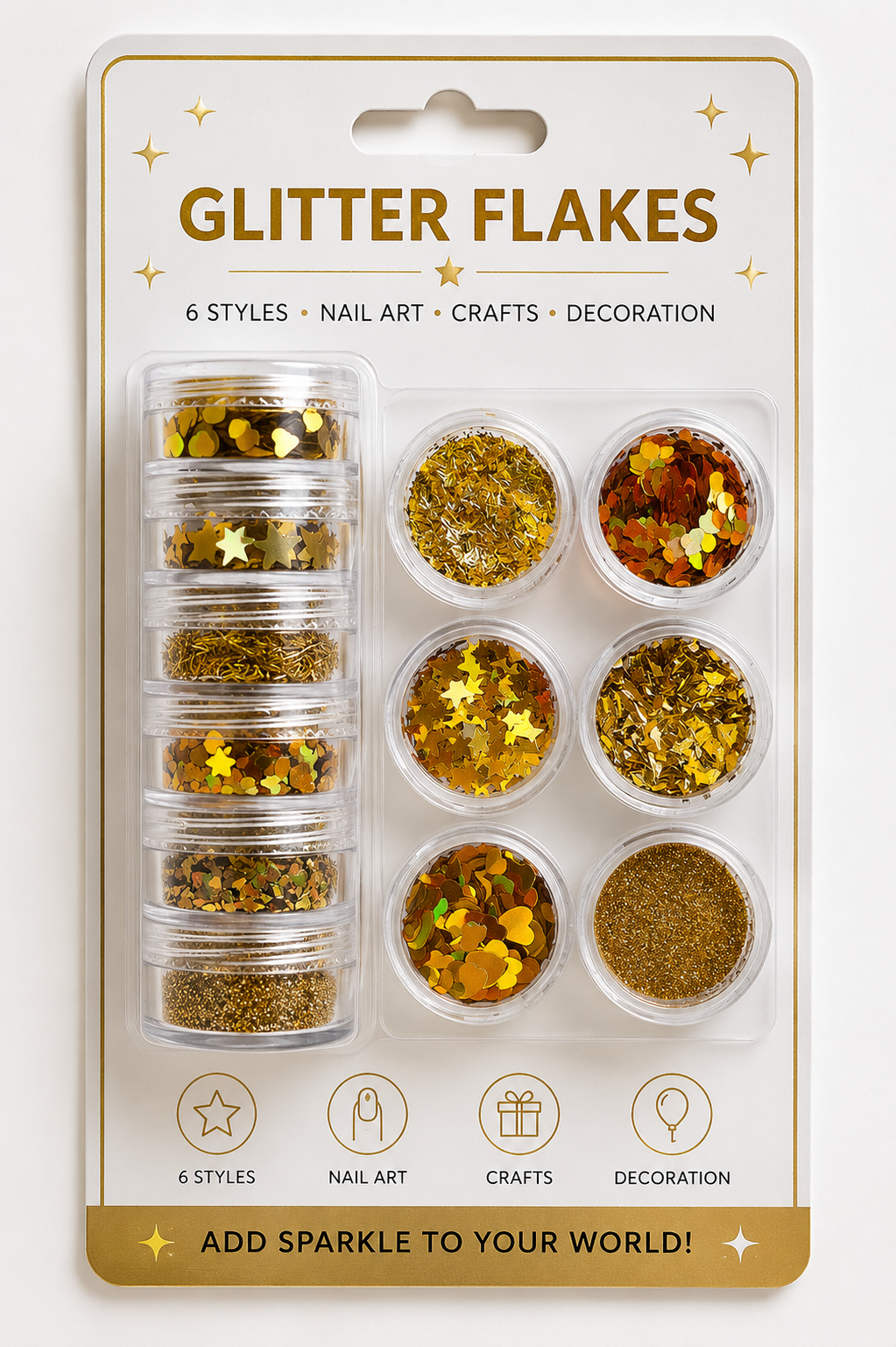 Golden Holographic Glitter (6 Glitter)