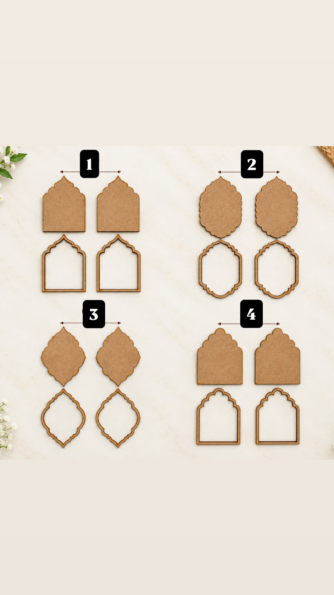 Subh labh  wooden cutout (pair)