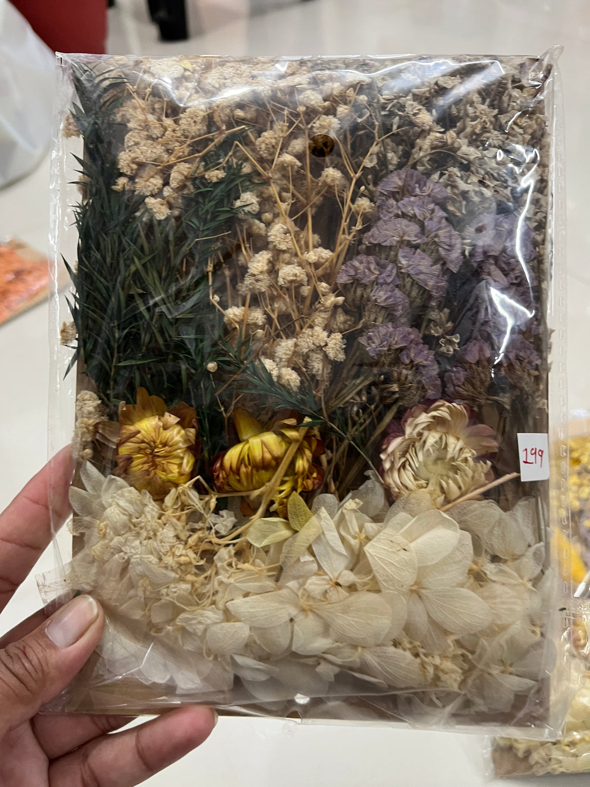 Dry flower packets