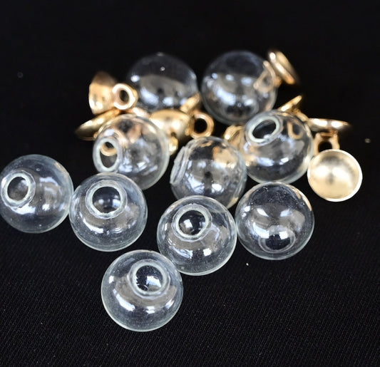 Round mini glass bottle