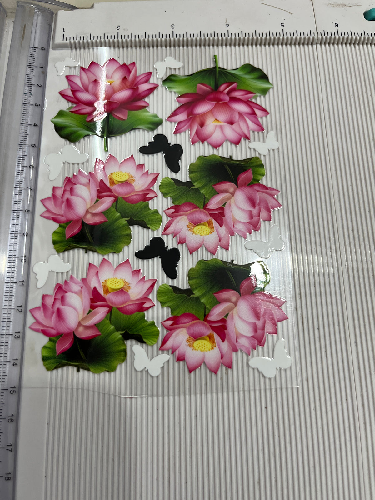 Uv dtf stickers (lotus)