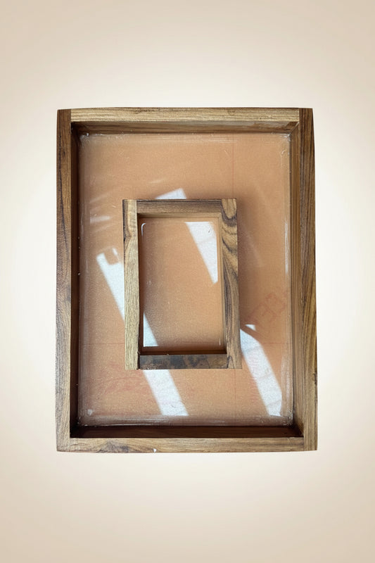 Rectangular Teakwood Double Frame