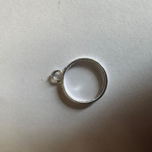 Mini bezel round silver