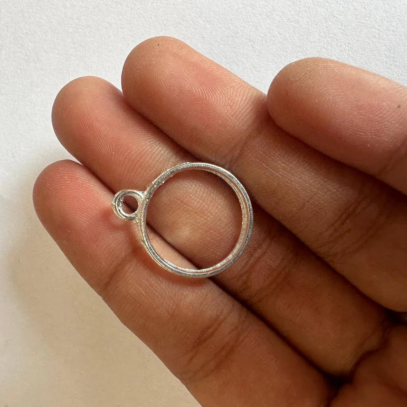Mini bezel round silver
