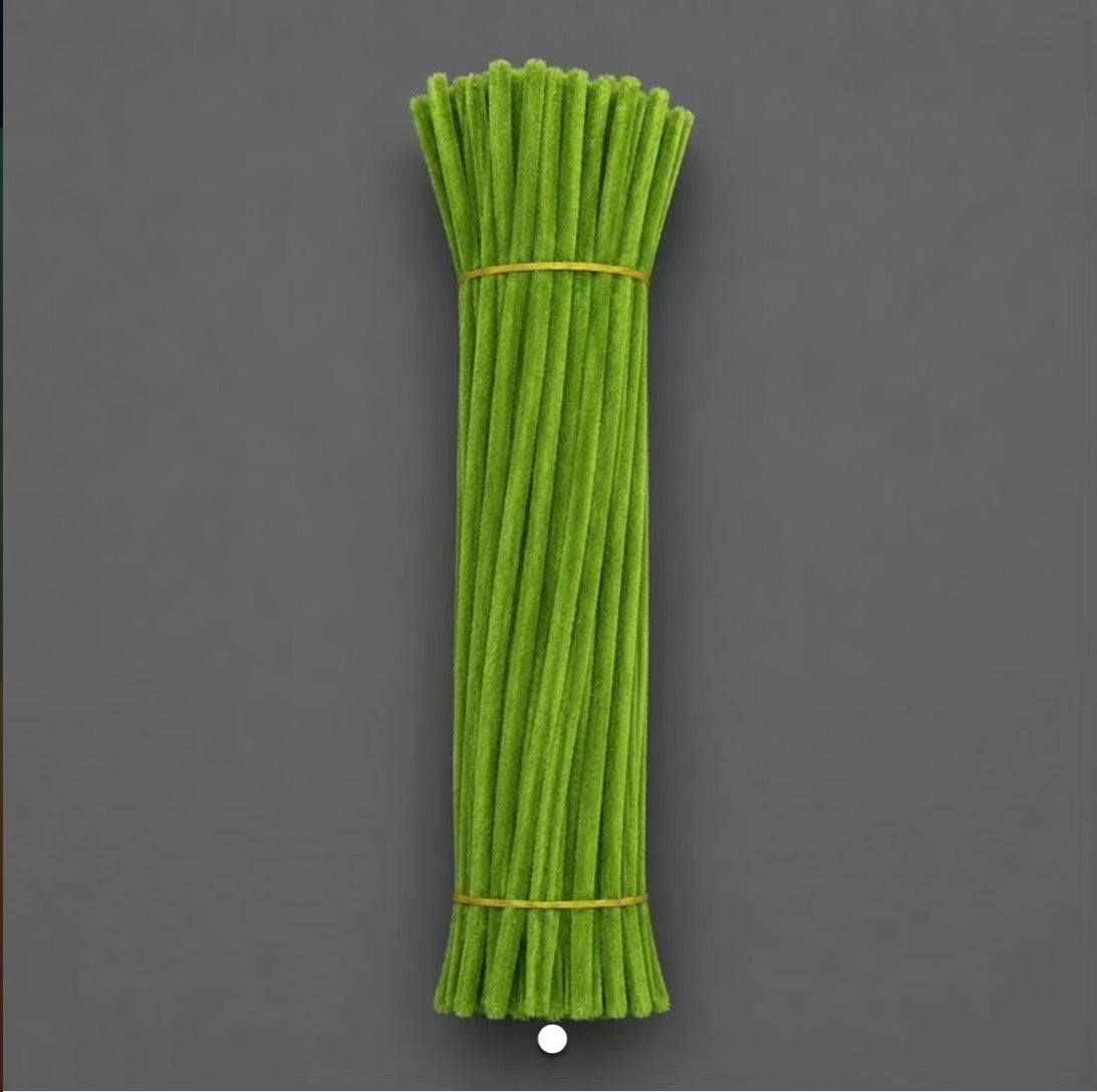 Parrot green colour pipe cleaner