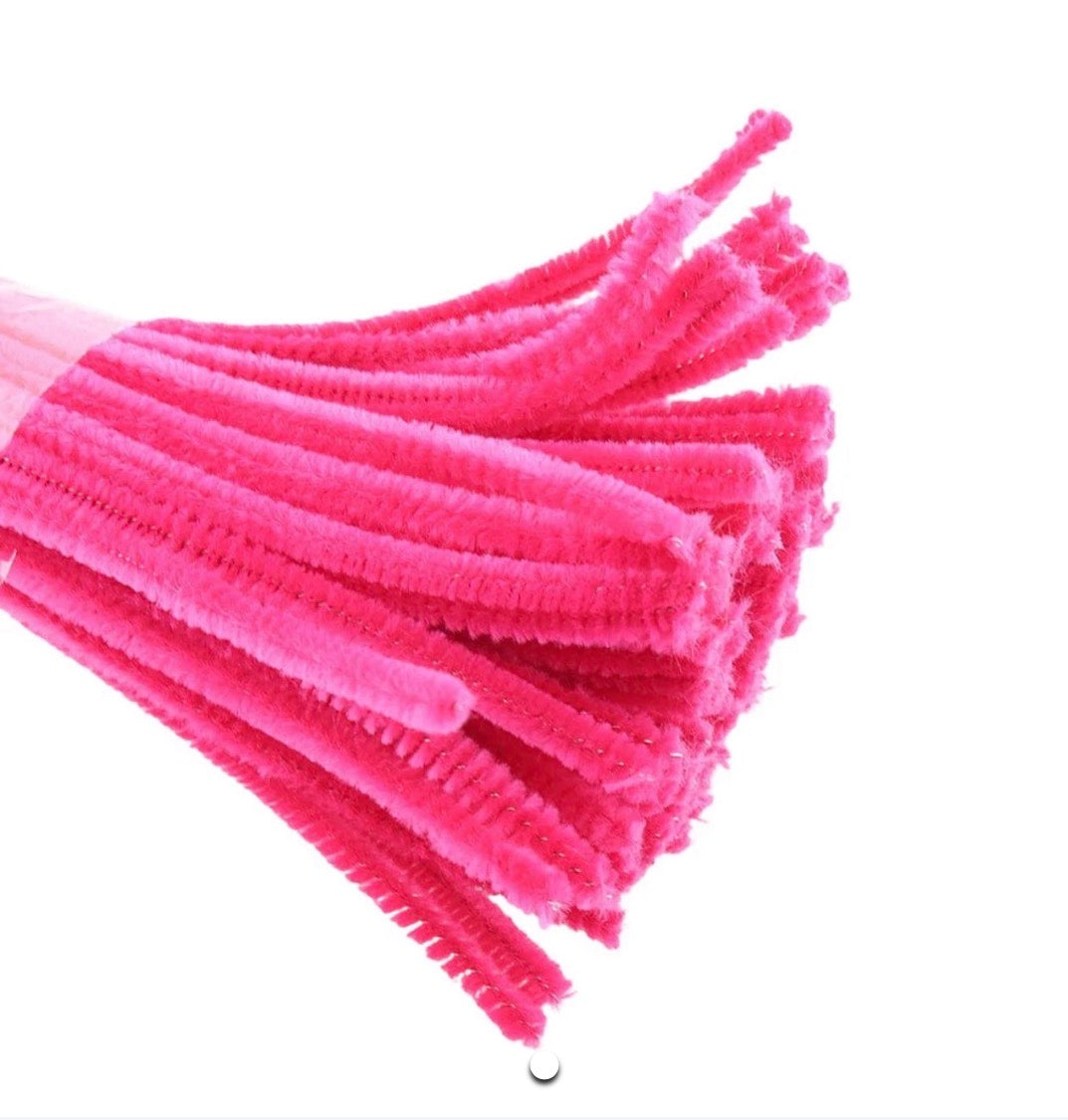 Dark pink pipe cleaner