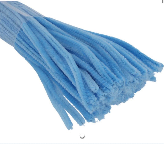 Pastel blue pipe cleaner