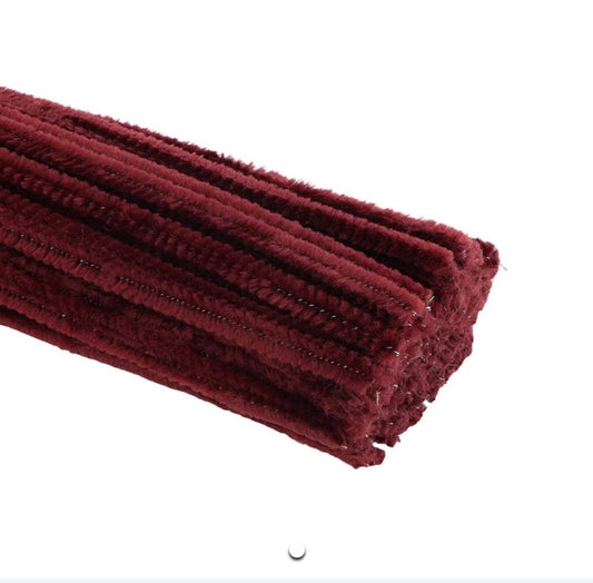 Maroon pipe cleaner