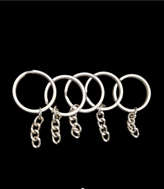 Silver keychain ring pack of 5pcs