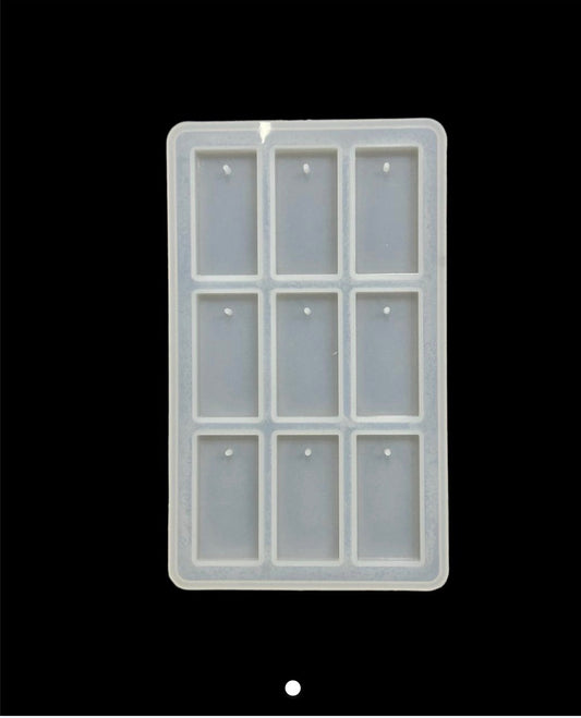 9 cavity rectangle keychain mould