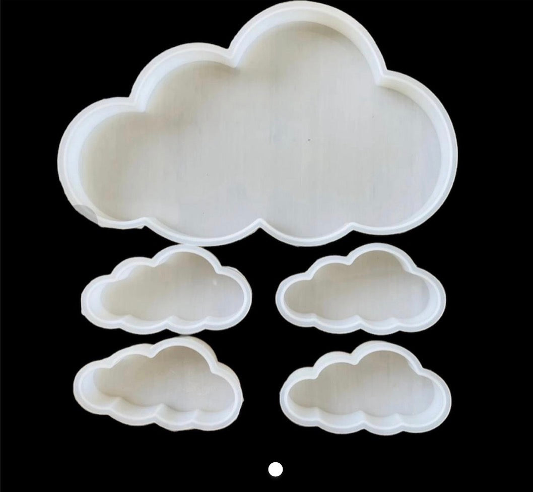 Cloud shape mould set of 5
