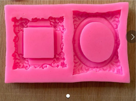 Pink Photo frame mould 2Cavity