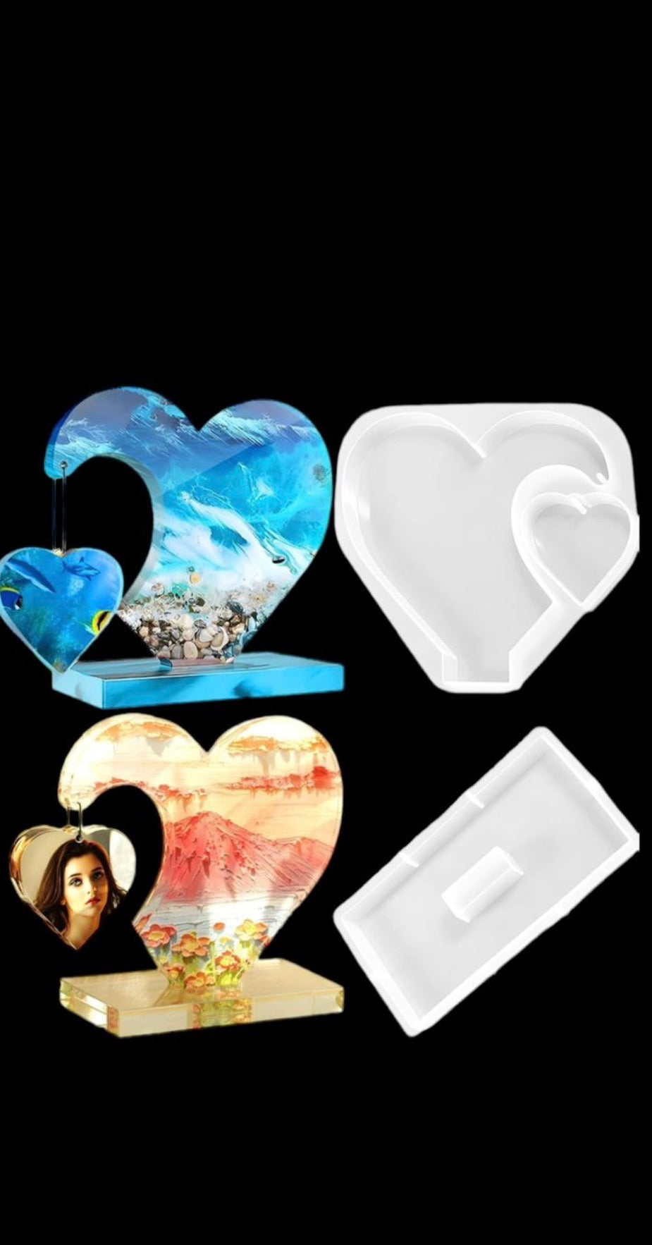 Heart mould stand with Hanging -B