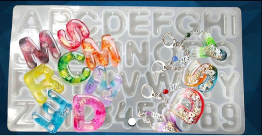 New alphabet keychain mould with hole