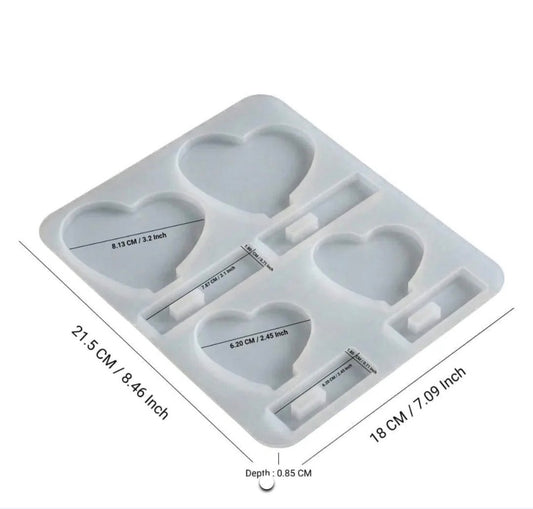 4 cavity heart with stand mould