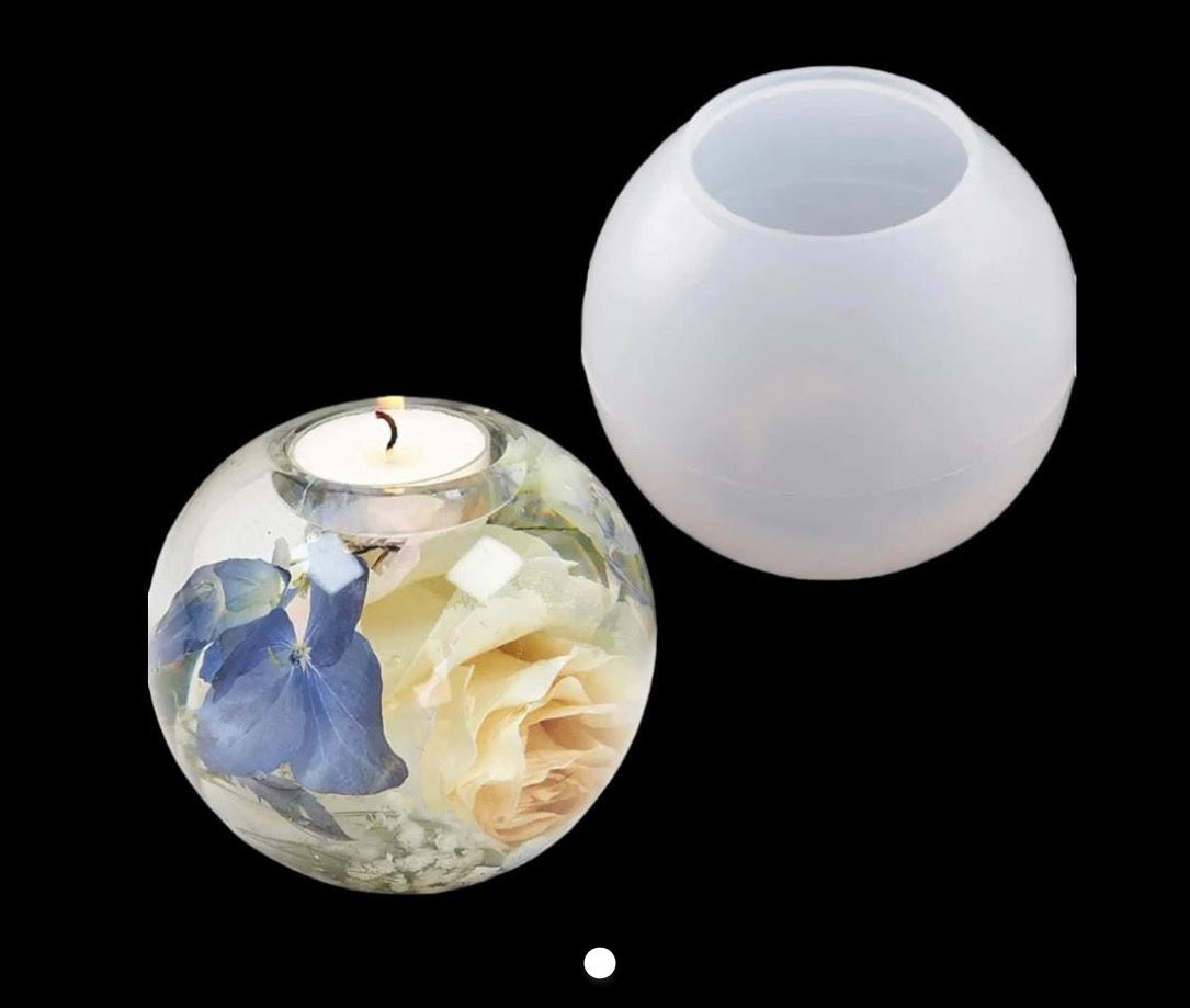 3inch Sphere T light holder mould/ ball mould