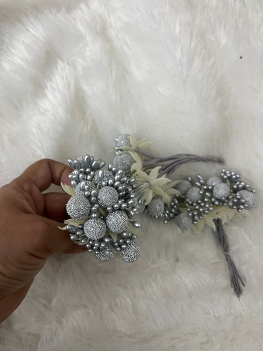 Decorative Artificial flower silver