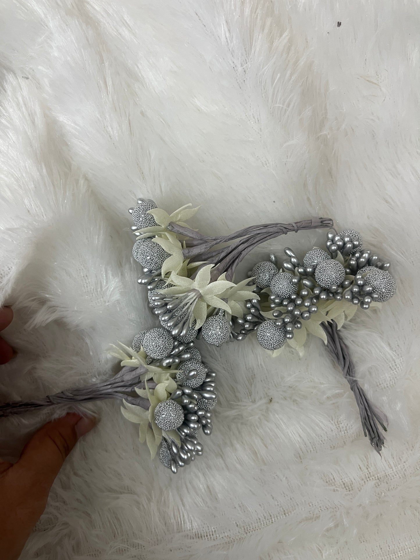 Decorative Artificial flower silver