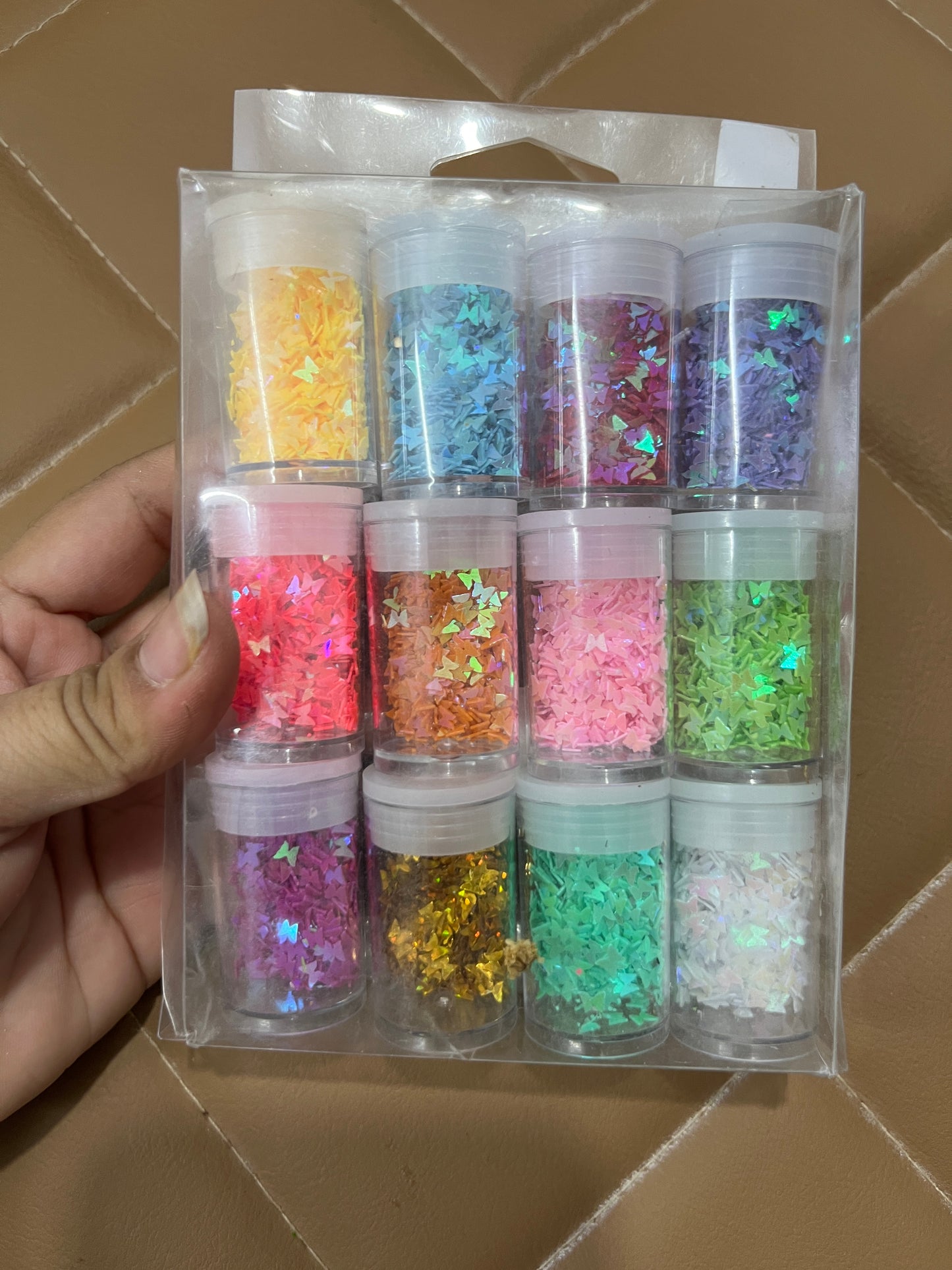 Mix Glitter butterfly shape combo