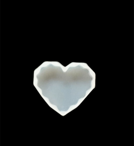Geometric / agate heart mould big 3 inch