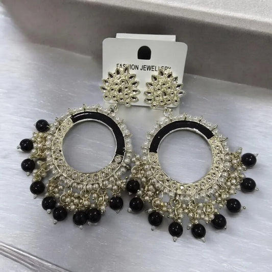 Jumka Earring Bezels Black