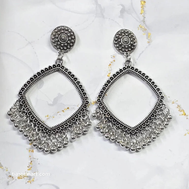 Jumkha Earring Bezels Silver