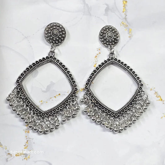Jumkha Earring Bezels Silver