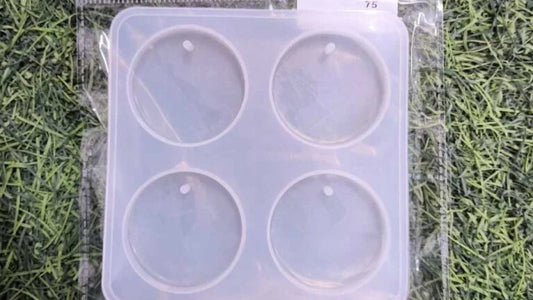 Keychain 4 Cavity Round Silicon Mould
