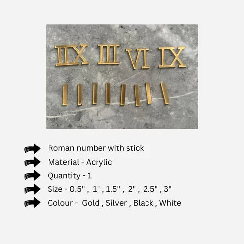 Roman number with stick