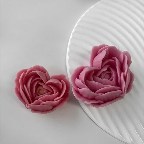3D flower heart candle handmade mould