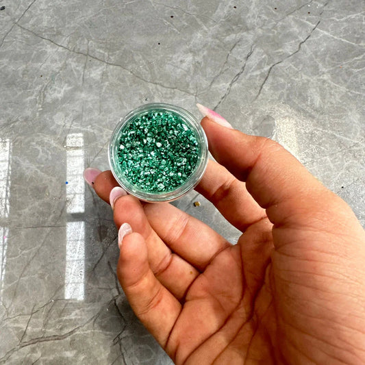 Glass granules aquamarine